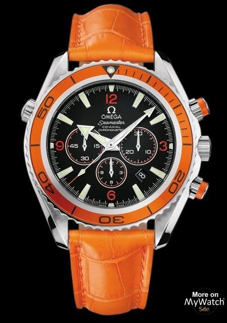 omega seamaster planet ocean orange leather strap